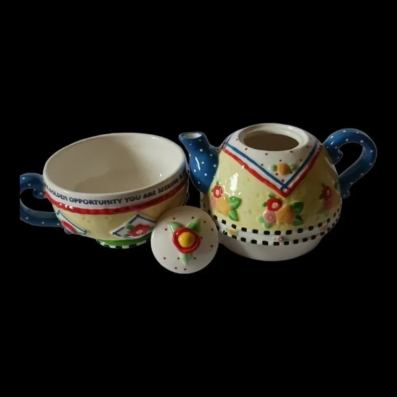 Michel & company teacup & pot combination multicolor - Picture 4 of 11